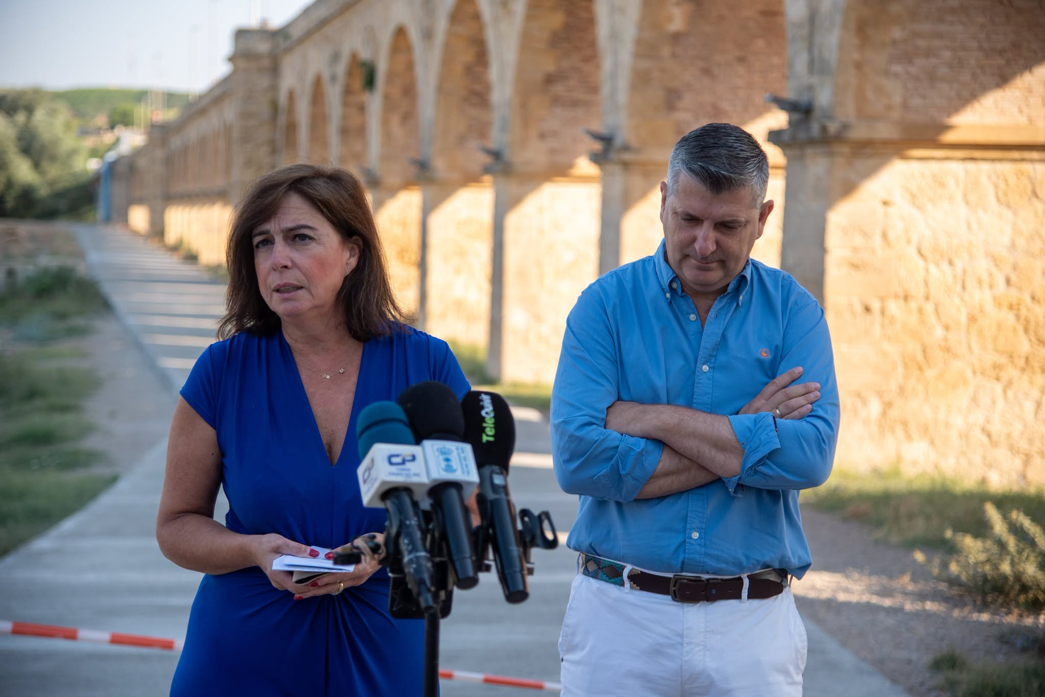 Matilde Esteo, en una rueda de prensa reciente en Palma del Río